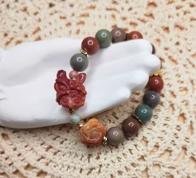 阿拉善醒獅兔頭設計款手串