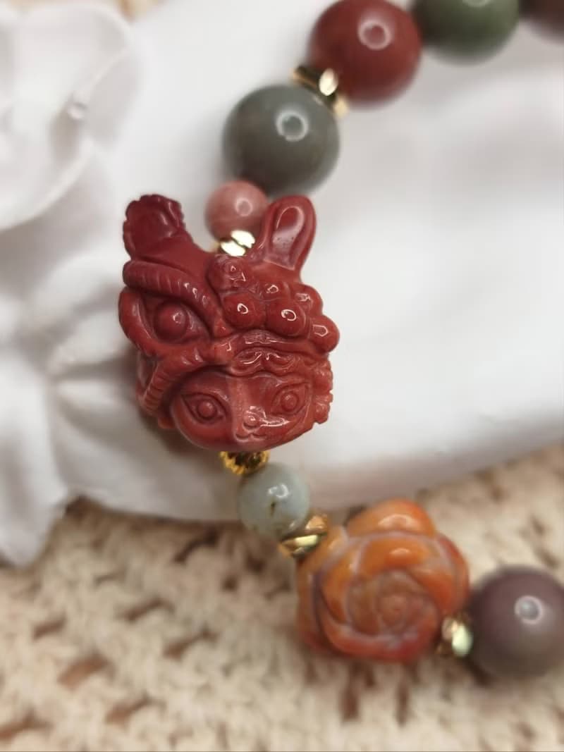 阿拉善醒獅兔頭設計款手串