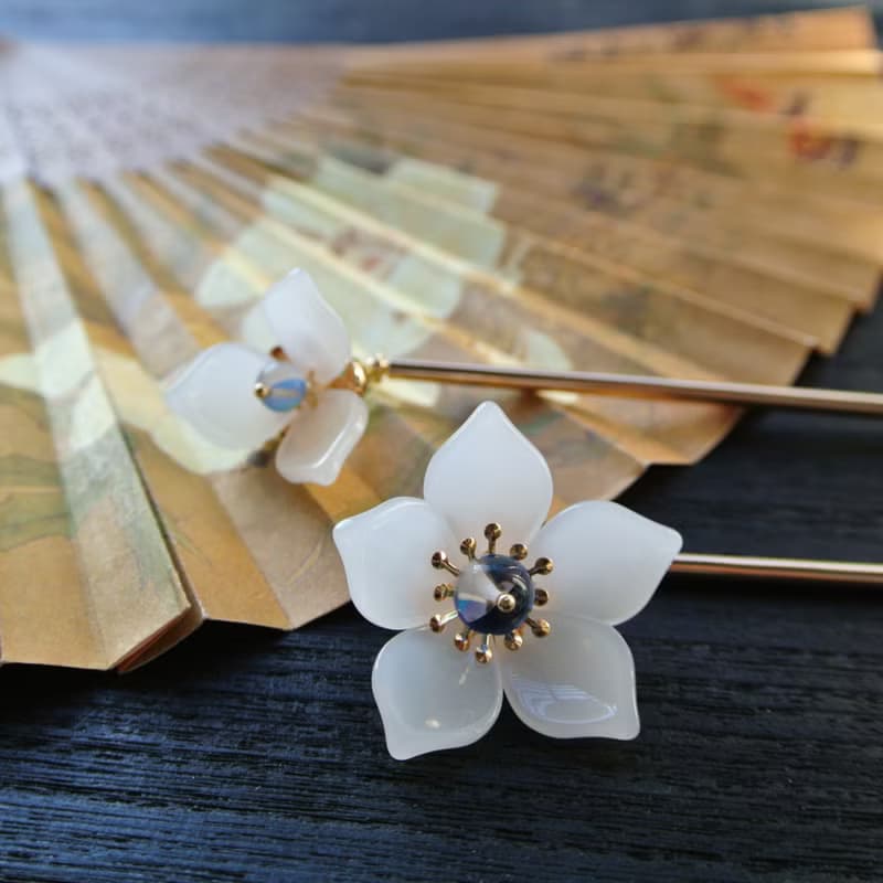 含苞。花開髮簪-可當新手簪(共13色)