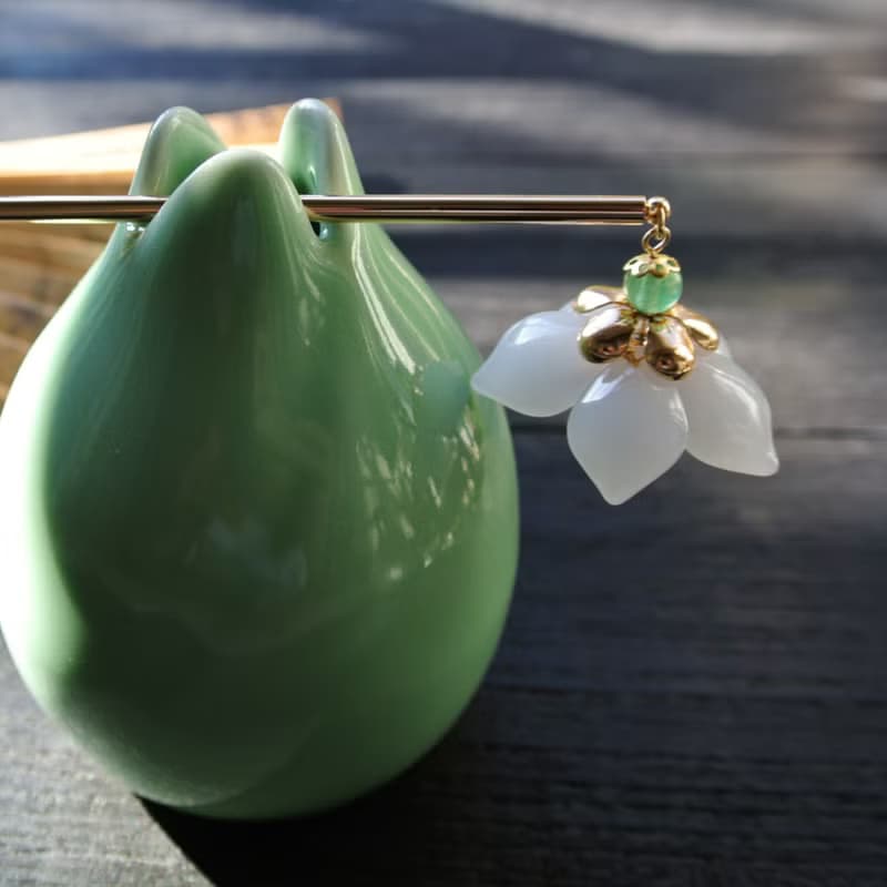 含苞。花開髮簪-可當新手簪(共13色)