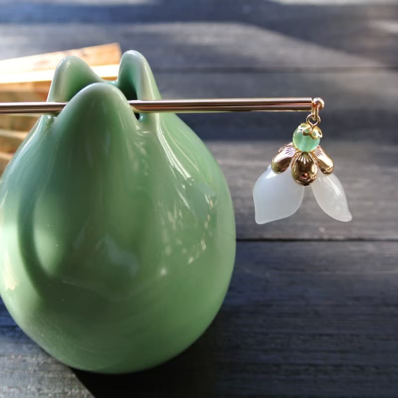 含苞。花開髮簪-可當新手簪(共13色)