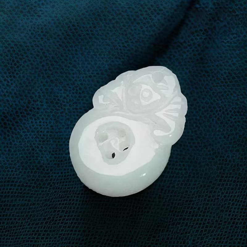 冰糯種翡翠福在眼前吊飾 | 天然緬甸玉翡翠A貨