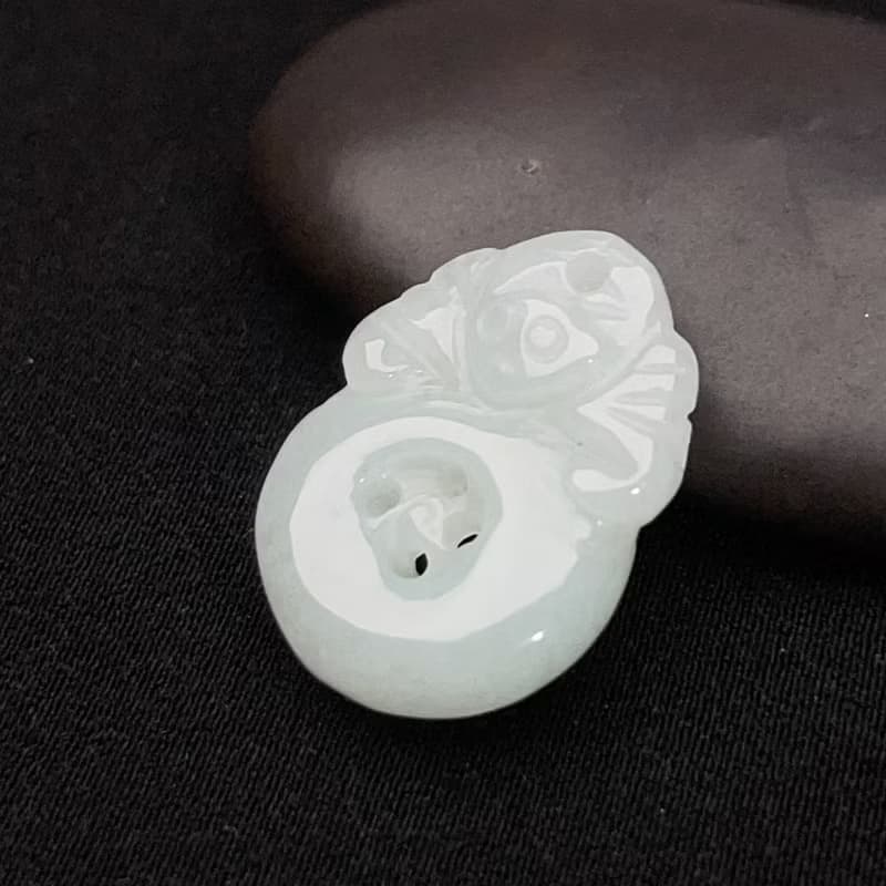 冰糯種翡翠福在眼前吊飾 | 天然緬甸玉翡翠A貨
