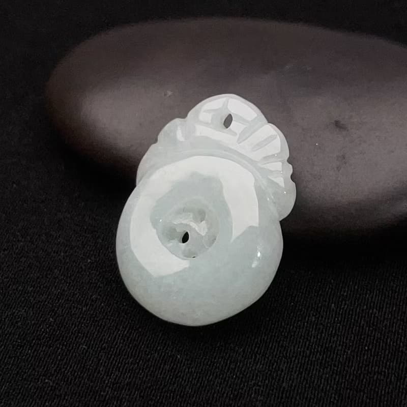 冰糯種翡翠福在眼前吊飾 | 天然緬甸玉翡翠A貨