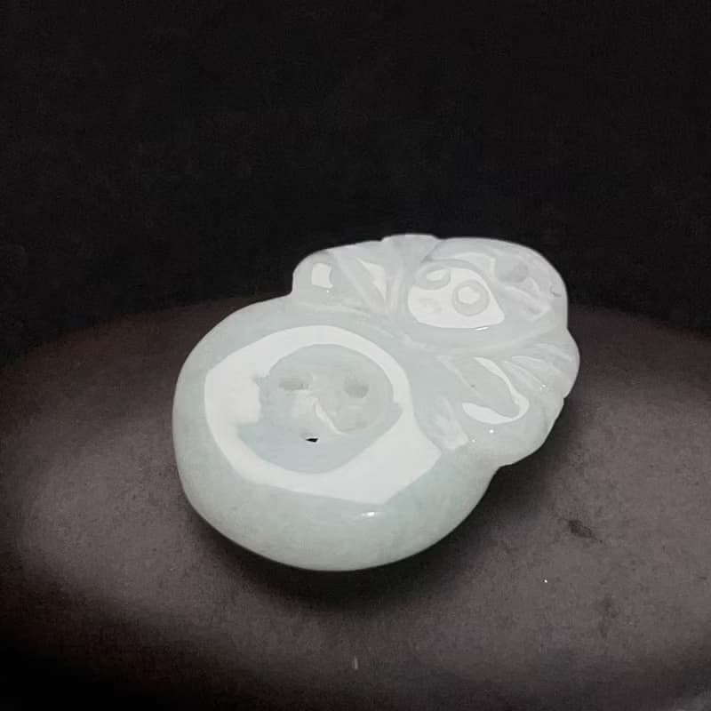 冰糯種翡翠福在眼前吊飾 | 天然緬甸玉翡翠A貨