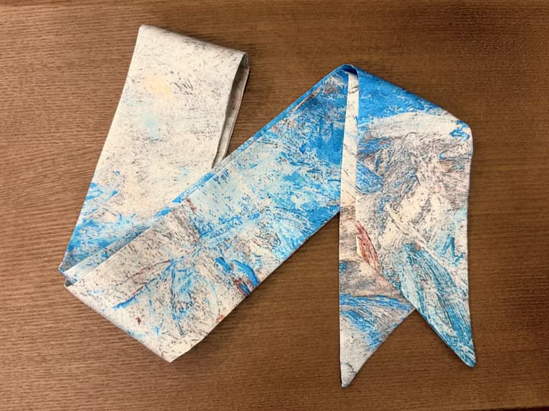 Re-Re Twilly瑰莉絲質絲巾—油畫系列