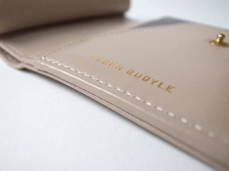 日本製革　小銭が取り出しやすい二つ折り財布 - Short Wallet - BEIGE - CAREN QUOYLE -