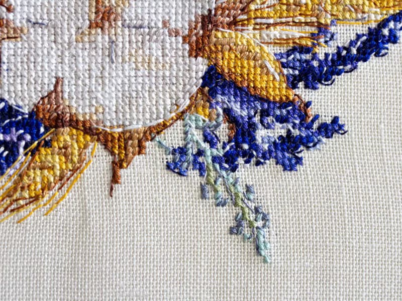 【數位】Cotton And Lavender Bouquet PDF cross stitch pattern