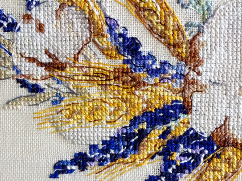 【數位】Cotton And Lavender Bouquet PDF cross stitch pattern