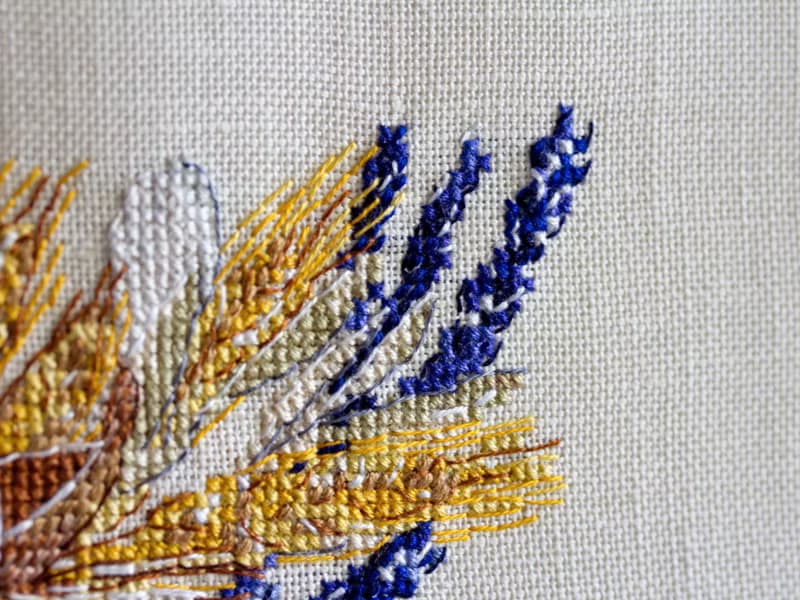 【數位】Cotton And Lavender Bouquet PDF cross stitch pattern