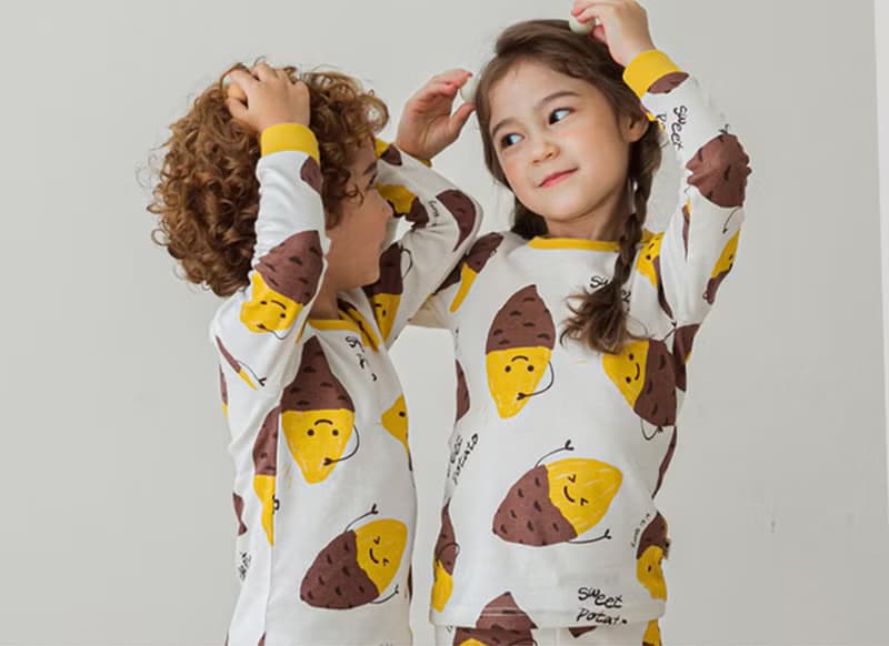 暖呼呼烤番薯-舒棉雲柔衣長袖韓國童裝-K19430