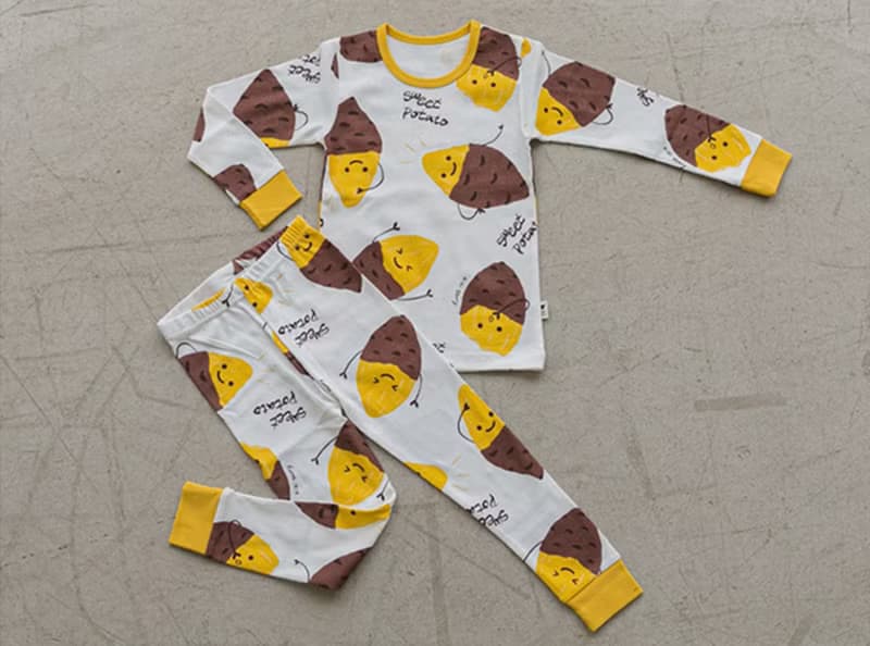 暖呼呼烤番薯-舒棉雲柔衣長袖韓國童裝-K19430