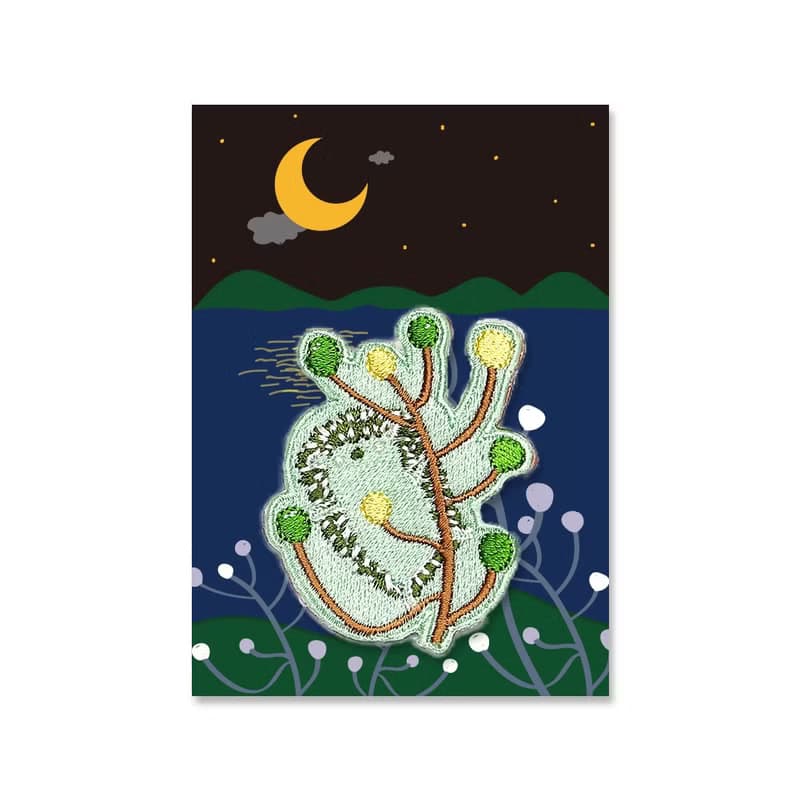 獨家設計刺繡胸章(彩色蒲公英)綠丨婚禮小物 開學