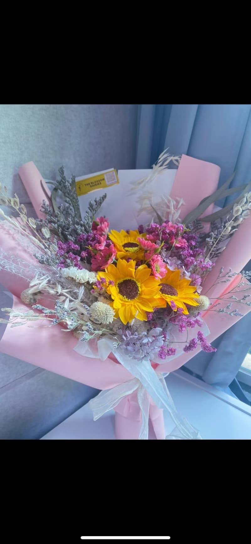 粉色太陽花花束