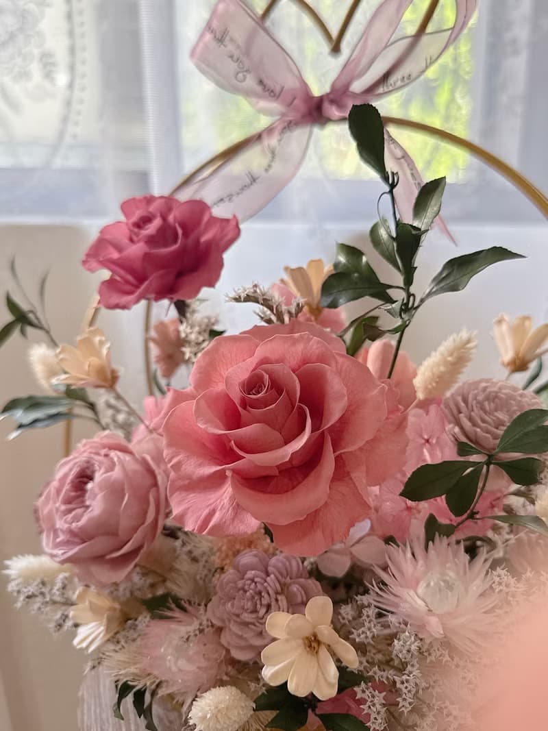 時光靜好的圓舞曲。永生花盆花 質感系 永生花 盆花