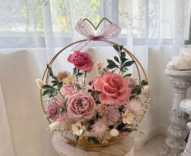 時光靜好的圓舞曲。永生花盆花 質感系 永生花 盆花