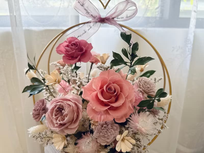 時光靜好的圓舞曲。永生花盆花 質感系 永生花 盆花