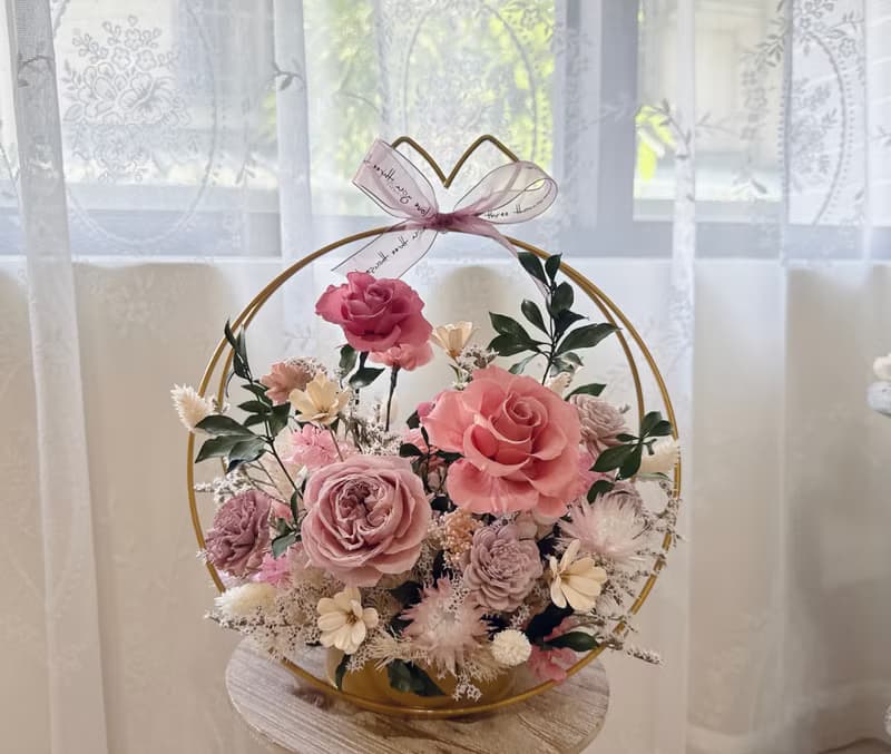 時光靜好的圓舞曲。永生花盆花 質感系 永生花 盆花