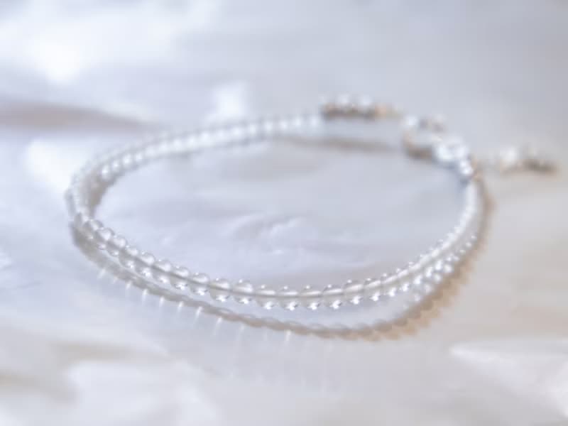 白水晶-四月誕生石-925 SILVER 白水晶2.5mm- 細緻手鏈