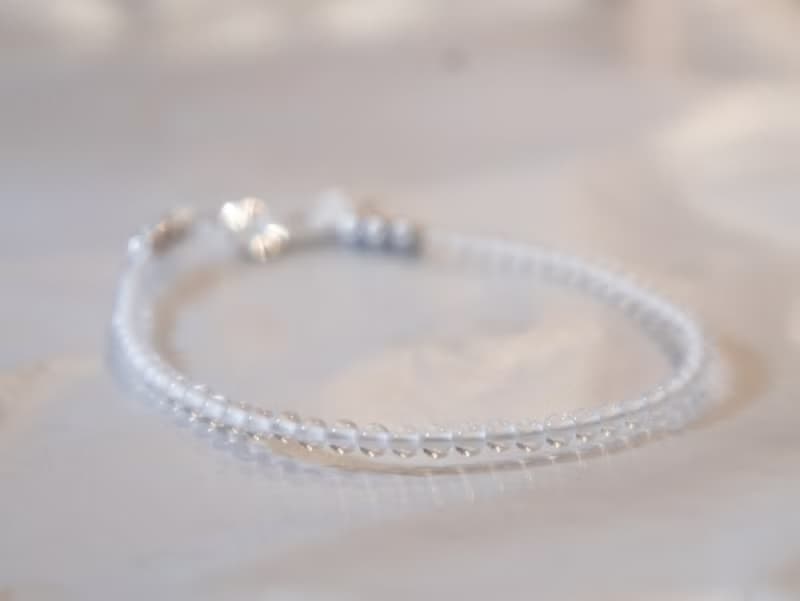 白水晶-四月誕生石-925 SILVER 白水晶2.5mm- 細緻手鏈