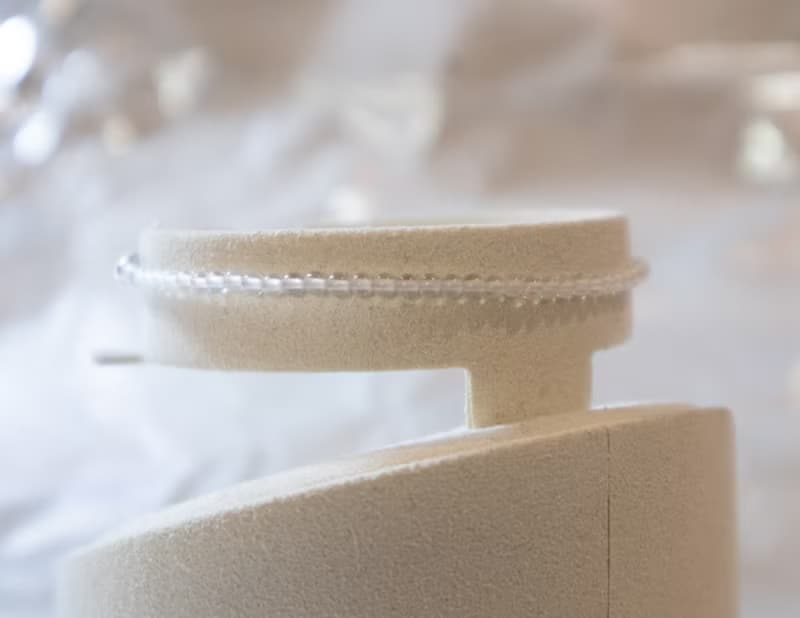 白水晶-四月誕生石-925 SILVER 白水晶2.5mm- 細緻手鏈