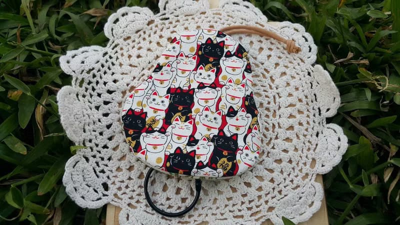 招財貓B 梨型鑰匙包【K170729】