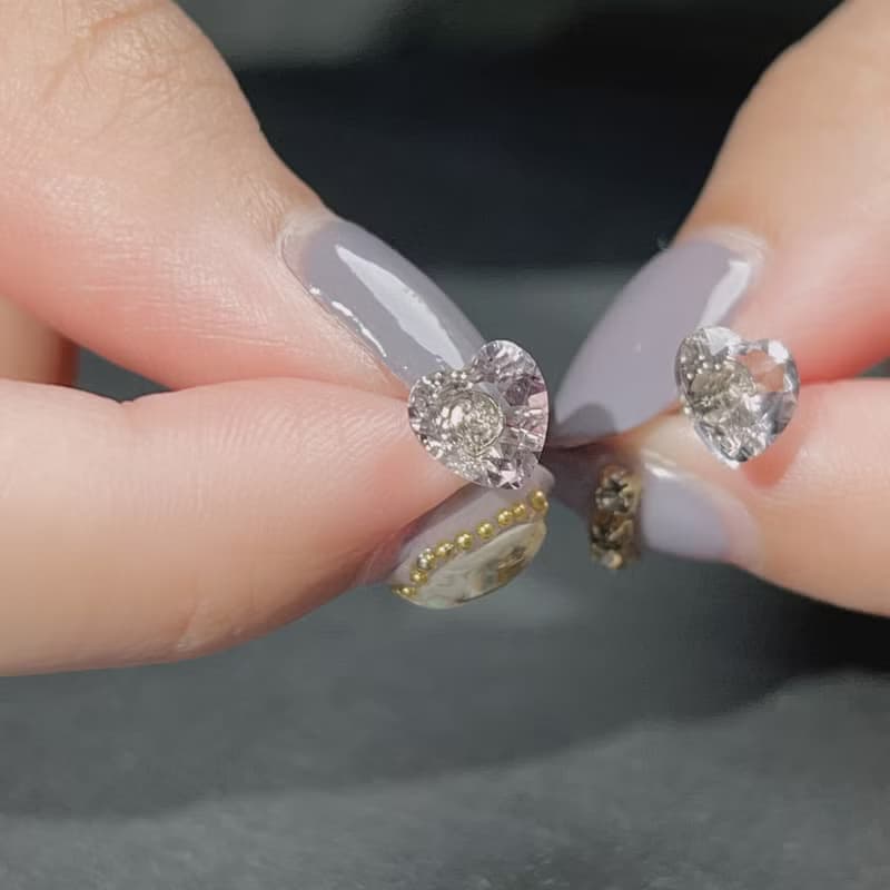 巴西天然水晶耳環耳釘 925純銀鍍18K金 | 天然水晶 | 送禮