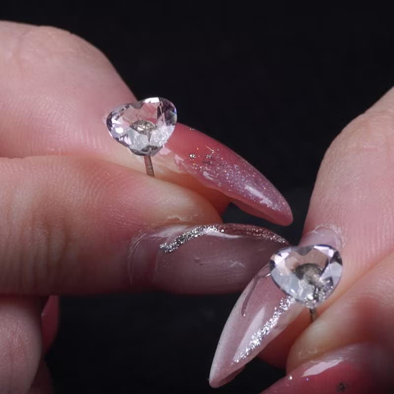 巴西天然水晶耳環耳釘 925純銀鍍18K金 | 天然水晶 | 送禮
