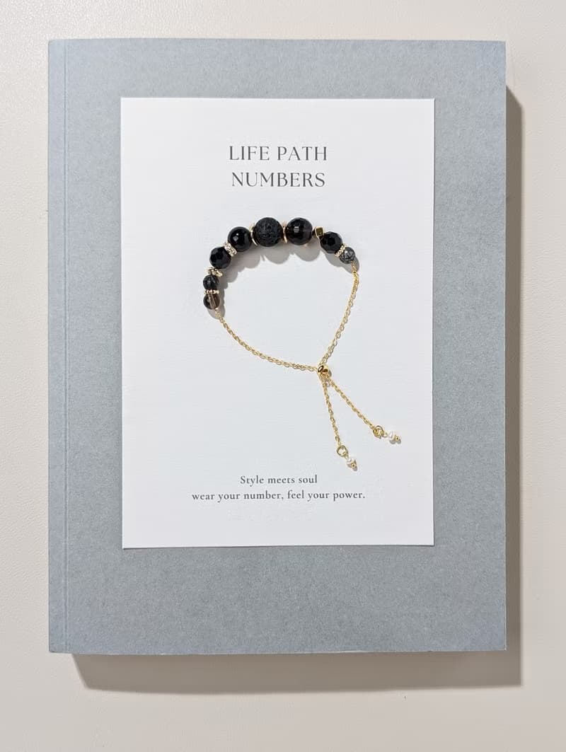 生命靈數8號 開運手鍊 | 黑髮晶×天然石 | 黑金能量與力量象徵
