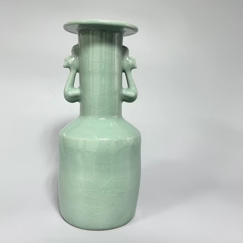 南宋 龍泉窯 青瓷鳳耳瓶