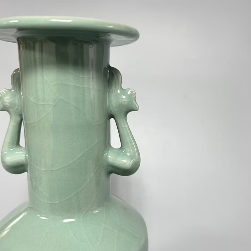 南宋 龍泉窯 青瓷鳳耳瓶