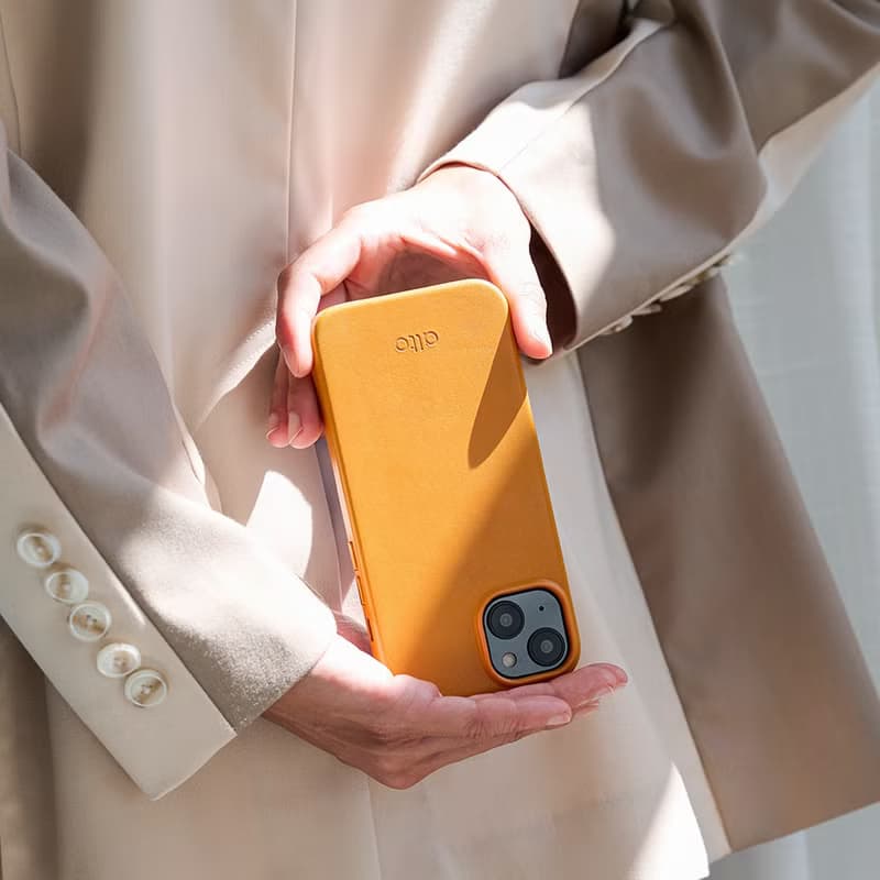 經典防摔皮革手機殼 iPhone 14系列 - 焦糖棕