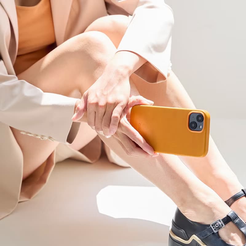 經典防摔皮革手機殼 iPhone 14系列 - 焦糖棕