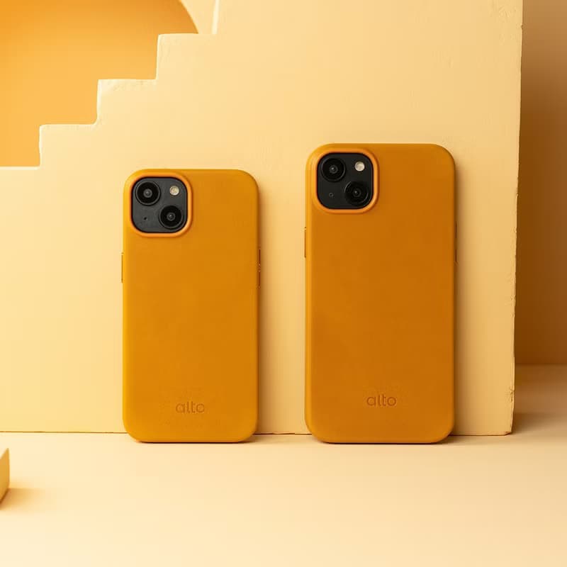 經典防摔皮革手機殼 iPhone 14系列 - 焦糖棕