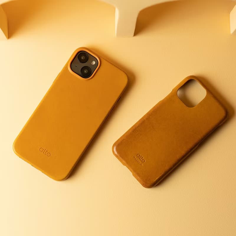 經典防摔皮革手機殼 iPhone 14系列 - 焦糖棕