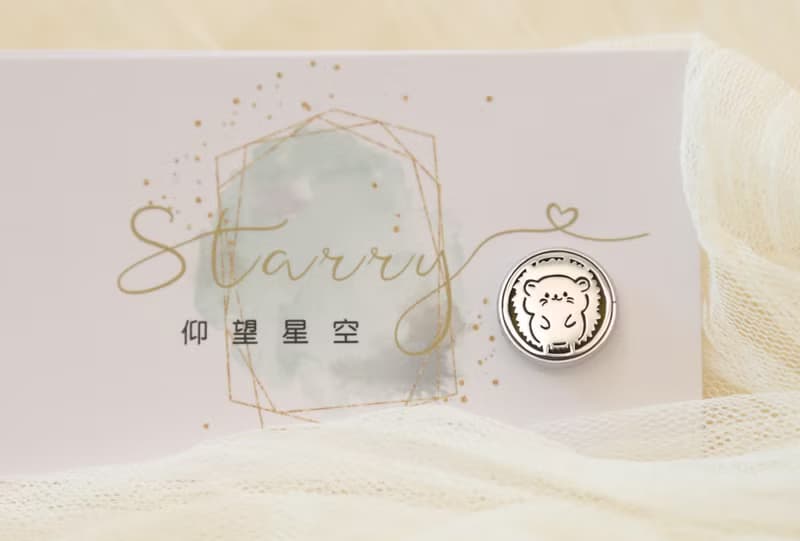 口罩香氛扣-暖心小貓 Warm Cat-銀色-香氛釦