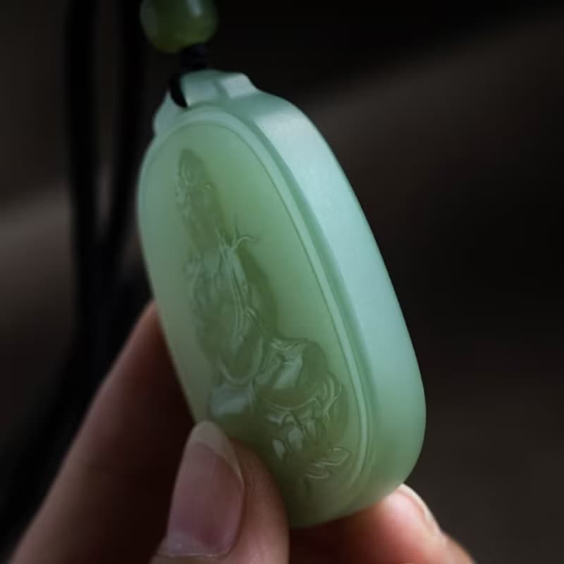 天然和田玉觀音吊墜