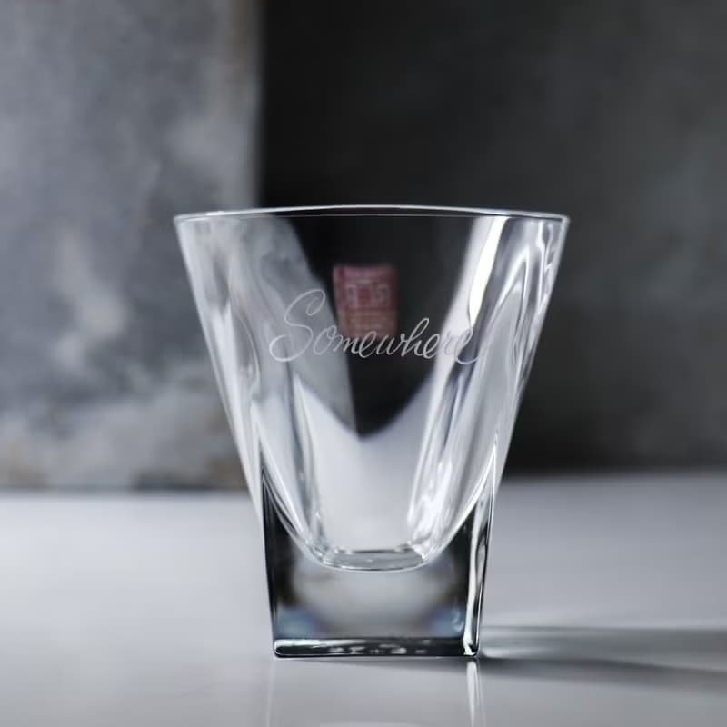 270cc【義大利RCR水晶】藝術字體無鉛水晶威士忌杯