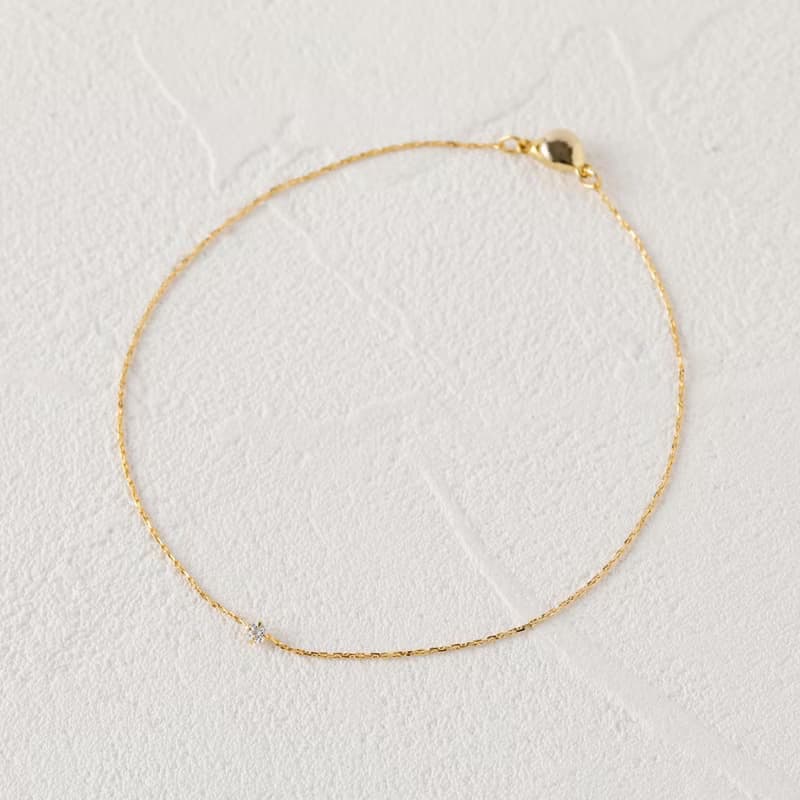 petit zirconia bracelet GD ニッケルフリープチフィットブレスレット　着脱簡単　キュービックジルコニアブレスレット　ゴールド