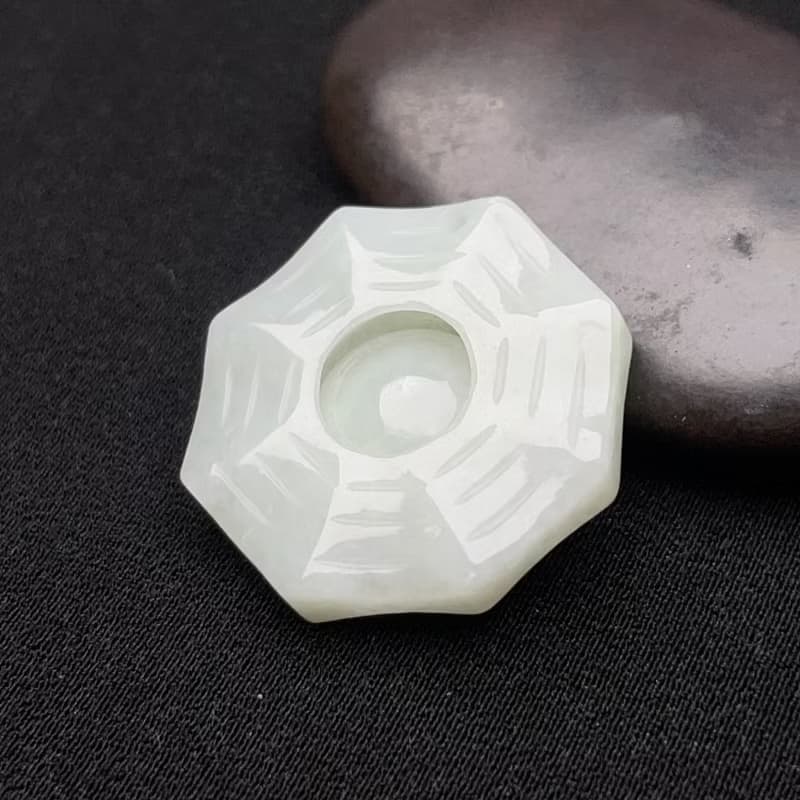 【乾坤太極】冰糯翡翠八卦吊飾 | 天然緬甸翡翠A貨 | 送禮
