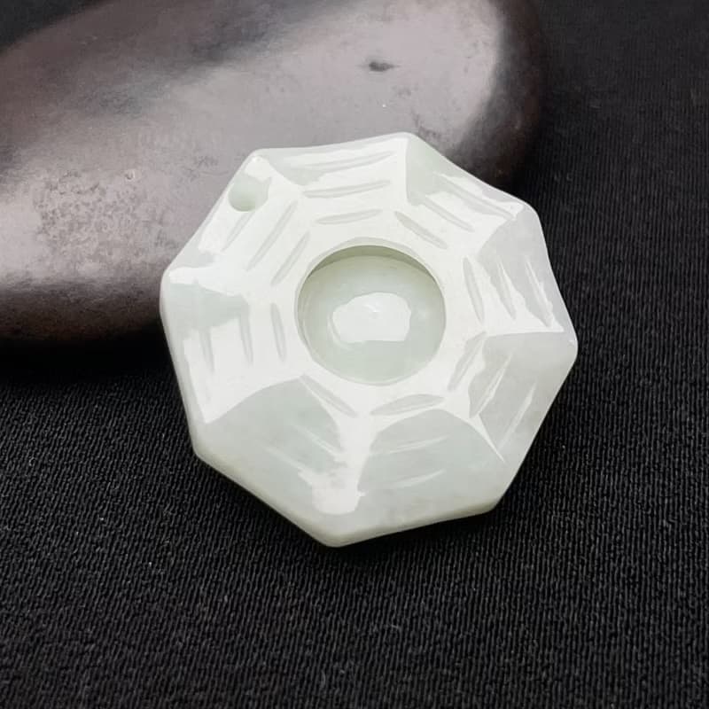 【乾坤太極】冰糯翡翠八卦吊飾 | 天然緬甸翡翠A貨 | 送禮