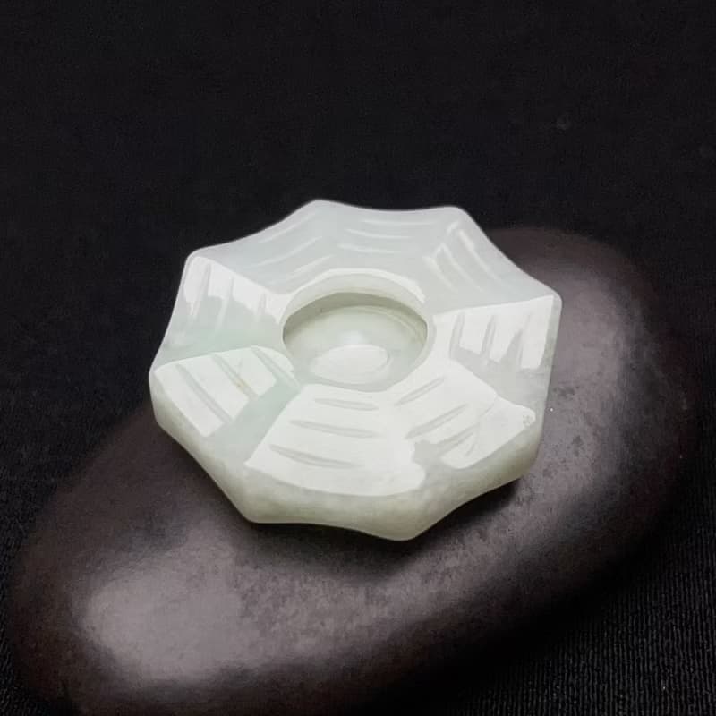 【乾坤太極】冰糯翡翠八卦吊飾 | 天然緬甸翡翠A貨 | 送禮