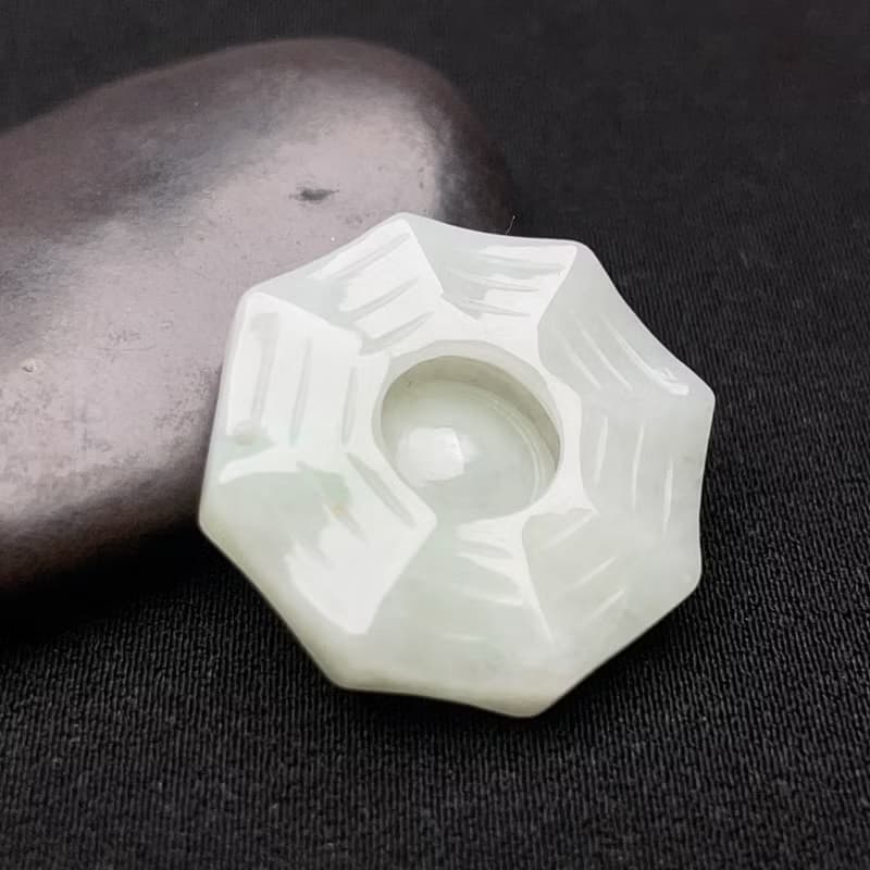 【乾坤太極】冰糯翡翠八卦吊飾 | 天然緬甸翡翠A貨 | 送禮