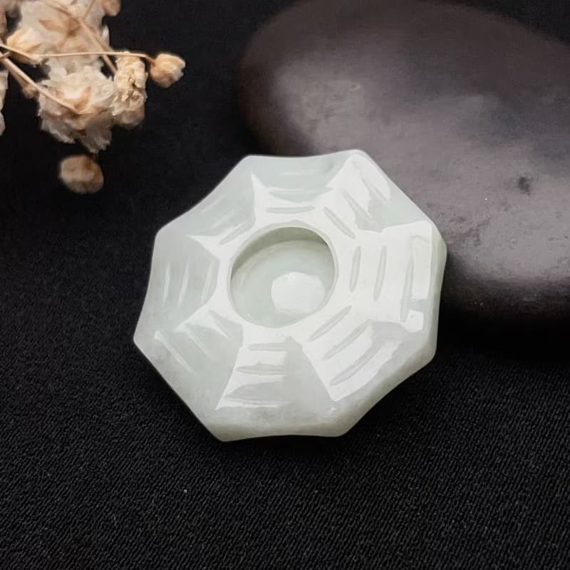 【乾坤太極】冰糯翡翠八卦吊飾 | 天然緬甸翡翠A貨 | 送禮