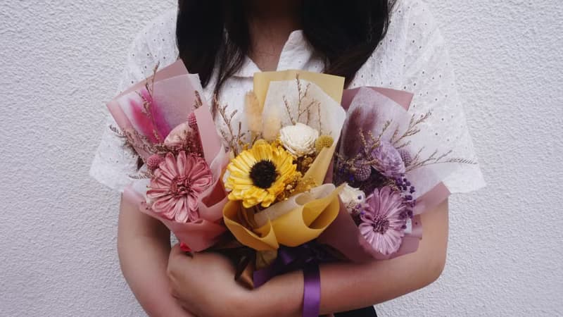 太陽花向日葵花束  附提袋