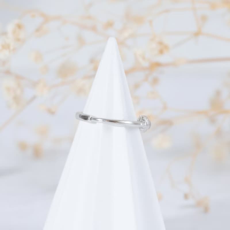 蛋白石925純銀古典風格戒指 可調式戒指