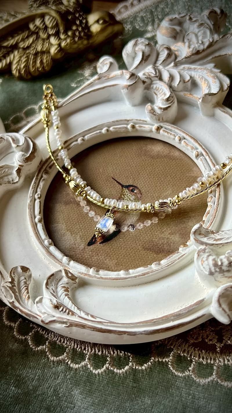 -少女心事 -天然水晶手鏈/黃銅手鍊