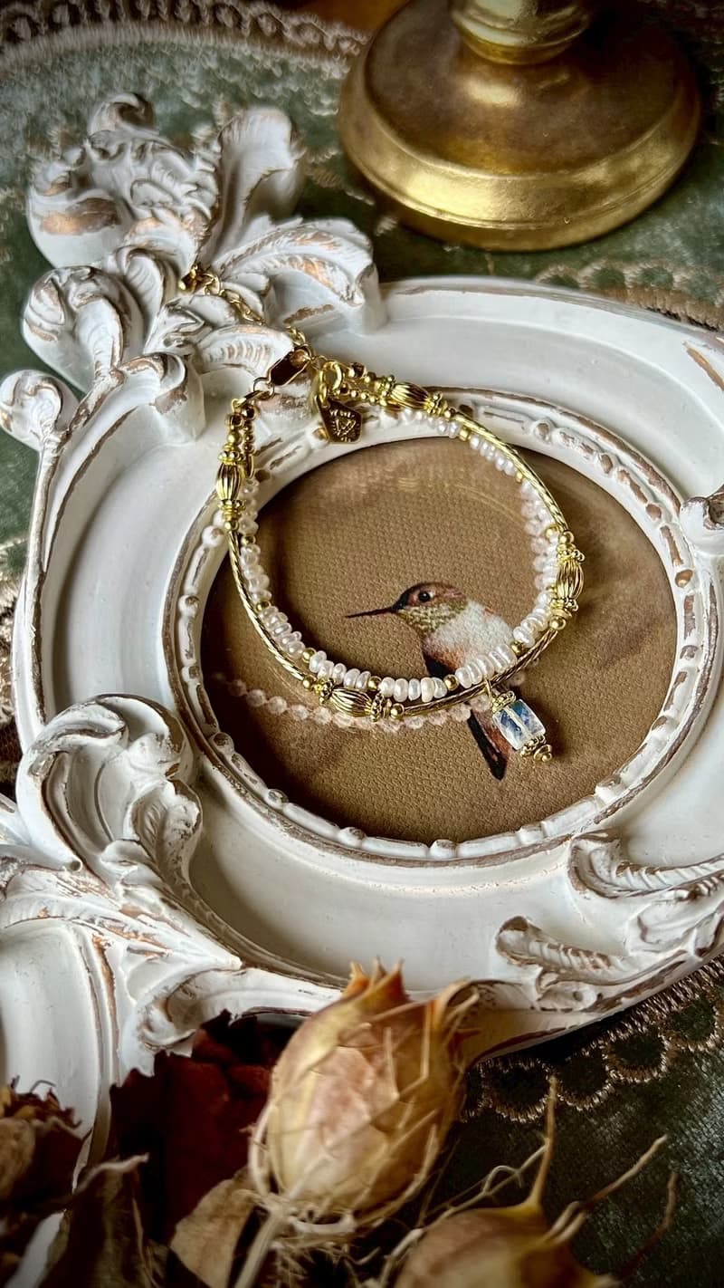 -少女心事 -天然水晶手鏈/黃銅手鍊