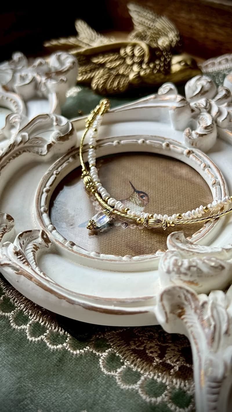 -少女心事 -天然水晶手鏈/黃銅手鍊