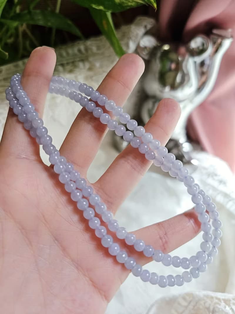 貴人•貴氣|夢幻冰嬌紅紫|緬甸A貨翡翠珠串長串項鍊